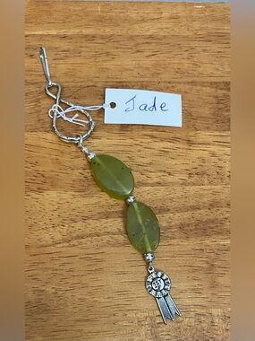 NEW Handcrafted Keychain with Jade